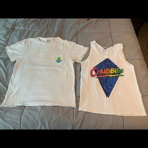 Chubbies Exclusive Ambassador Shirts. Lot of 2 (T-Shirt & Tanktop). Mens Medium